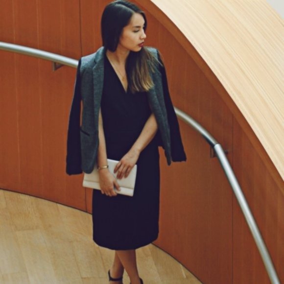 Babaton Aritzia Alex Cross Back Midi Dress - Picture 1 of 9